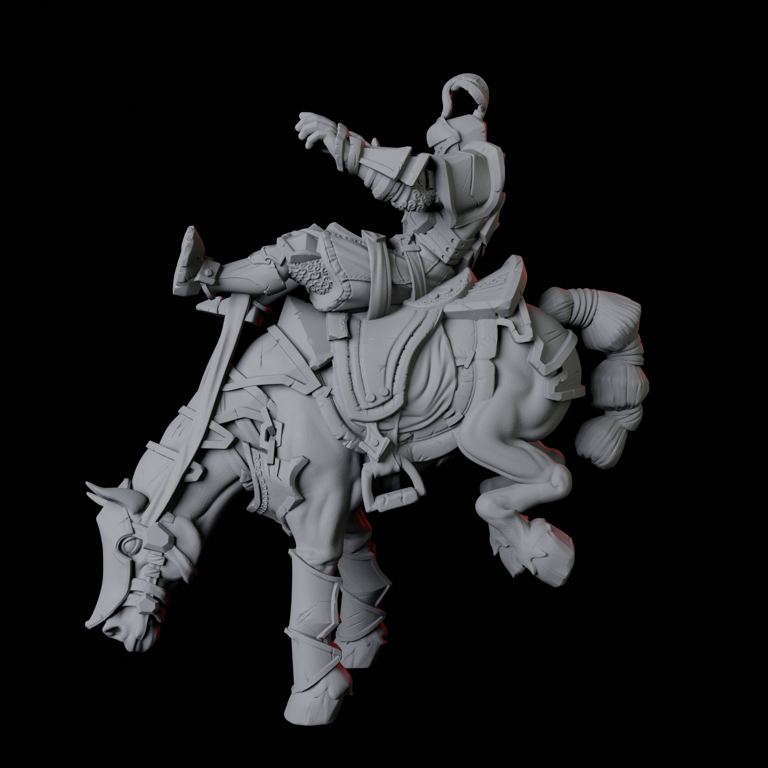 Knight on Horseback A Miniature for Dungeons and Dragons