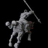 Knight on Horseback B Miniature for Dungeons and Dragons, Pathfinder or other TTRPGs