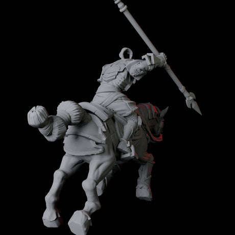 Knight on Horseback B Miniature for Dungeons and Dragons, Pathfinder or other TTRPGs