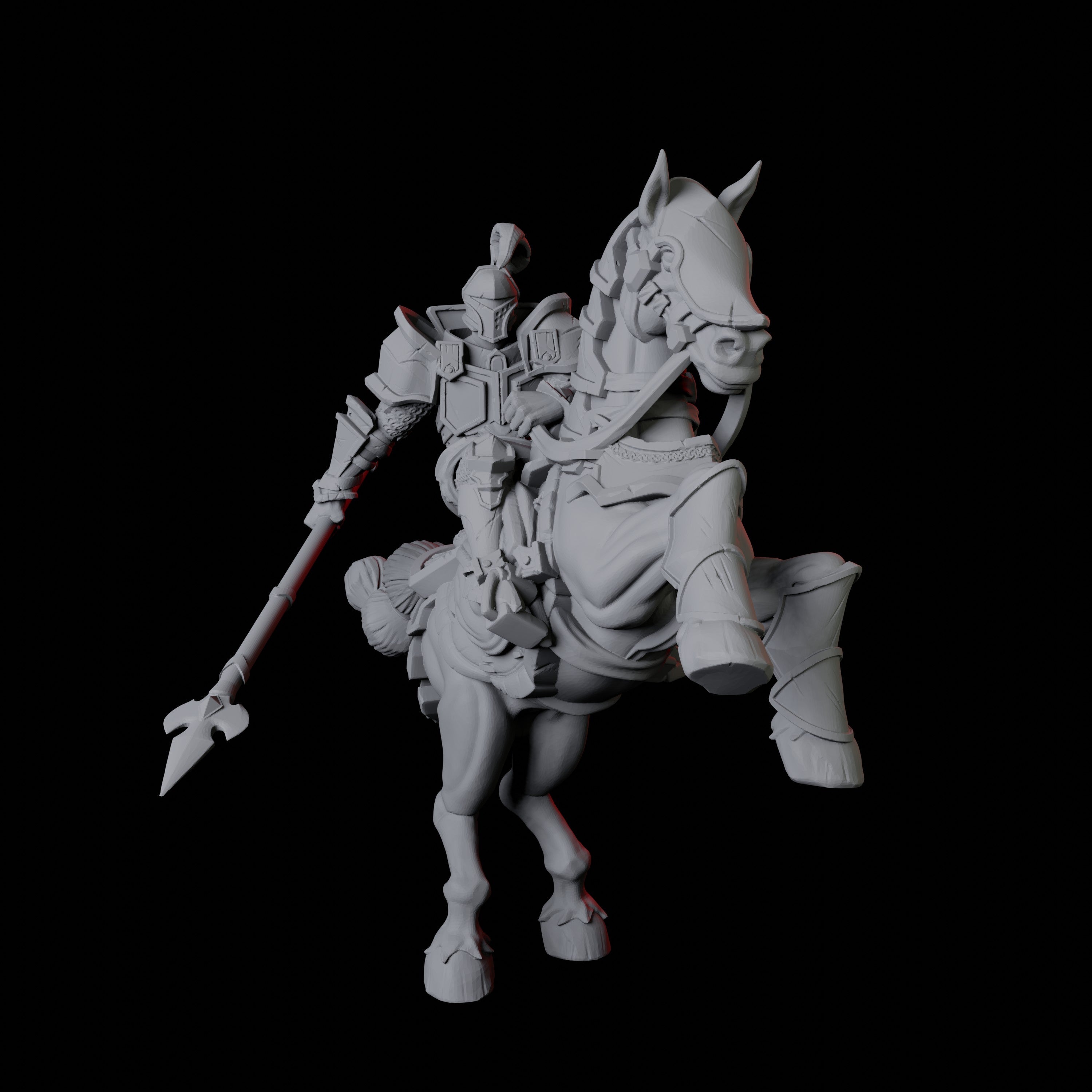 Knight on Horseback C Miniature for Dungeons and Dragons