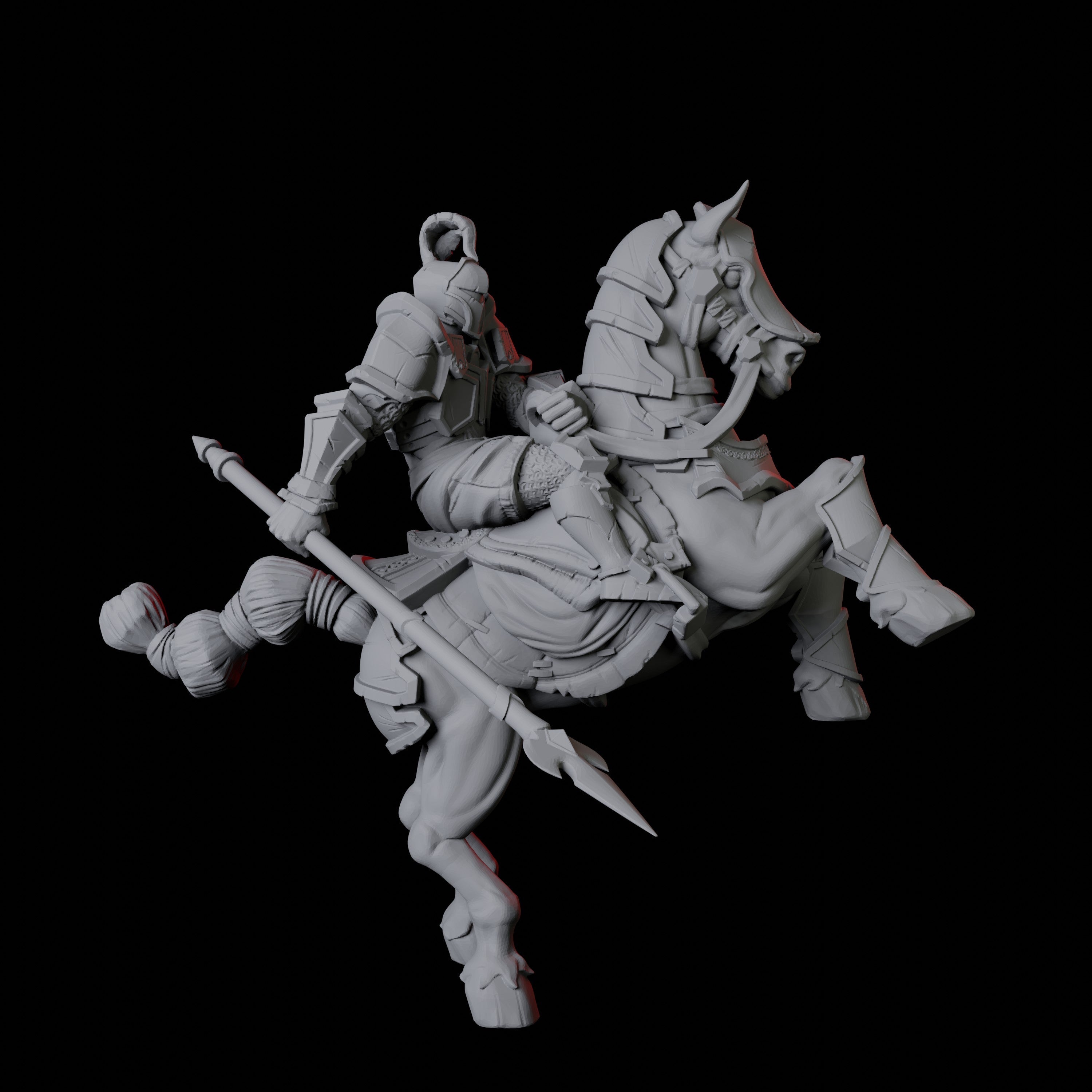 Knight on Horseback C Miniature for Dungeons and Dragons