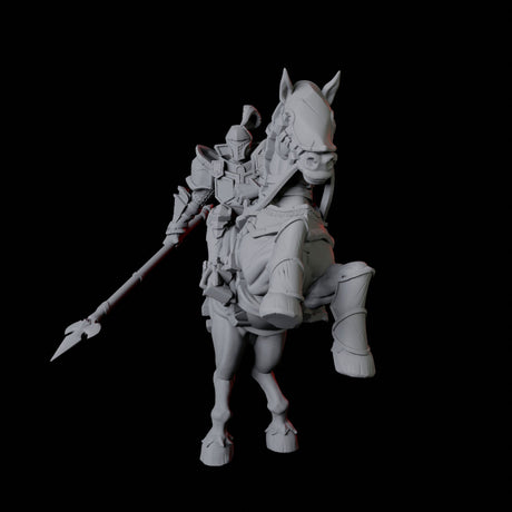 Knight on Horseback C Miniature for Dungeons and Dragons, Pathfinder or other TTRPGs