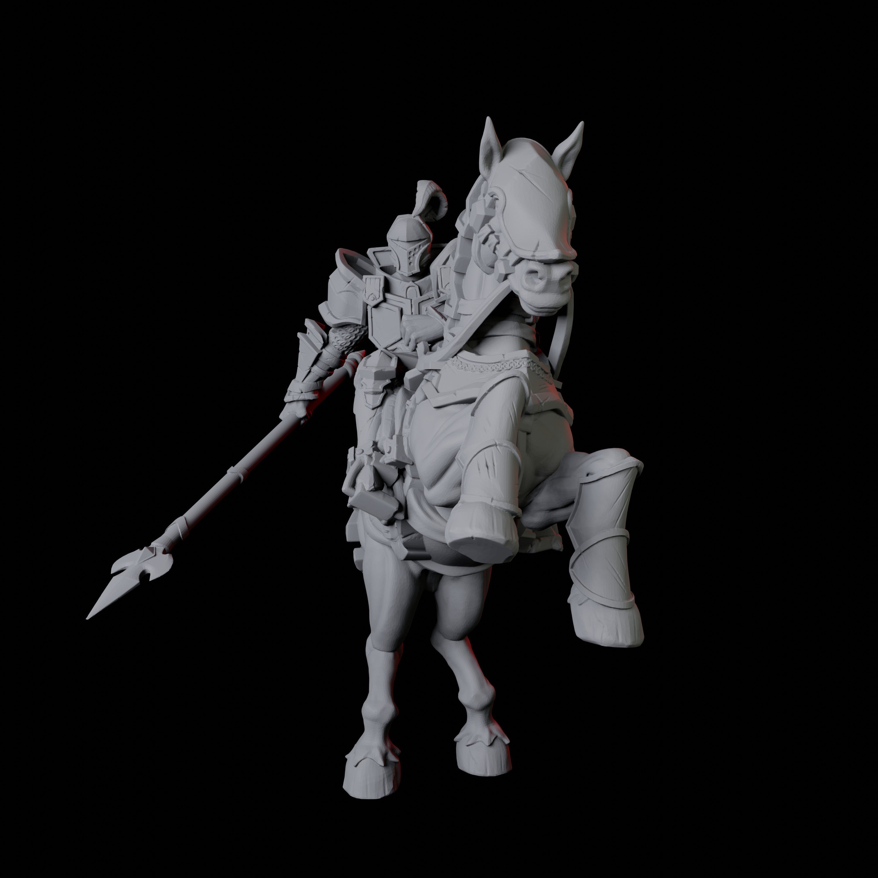 Knight on Horseback C Miniature for Dungeons and Dragons