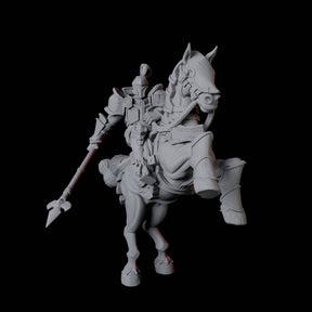 Knight on Horseback C Miniature for Dungeons and Dragons, Pathfinder or other TTRPGs