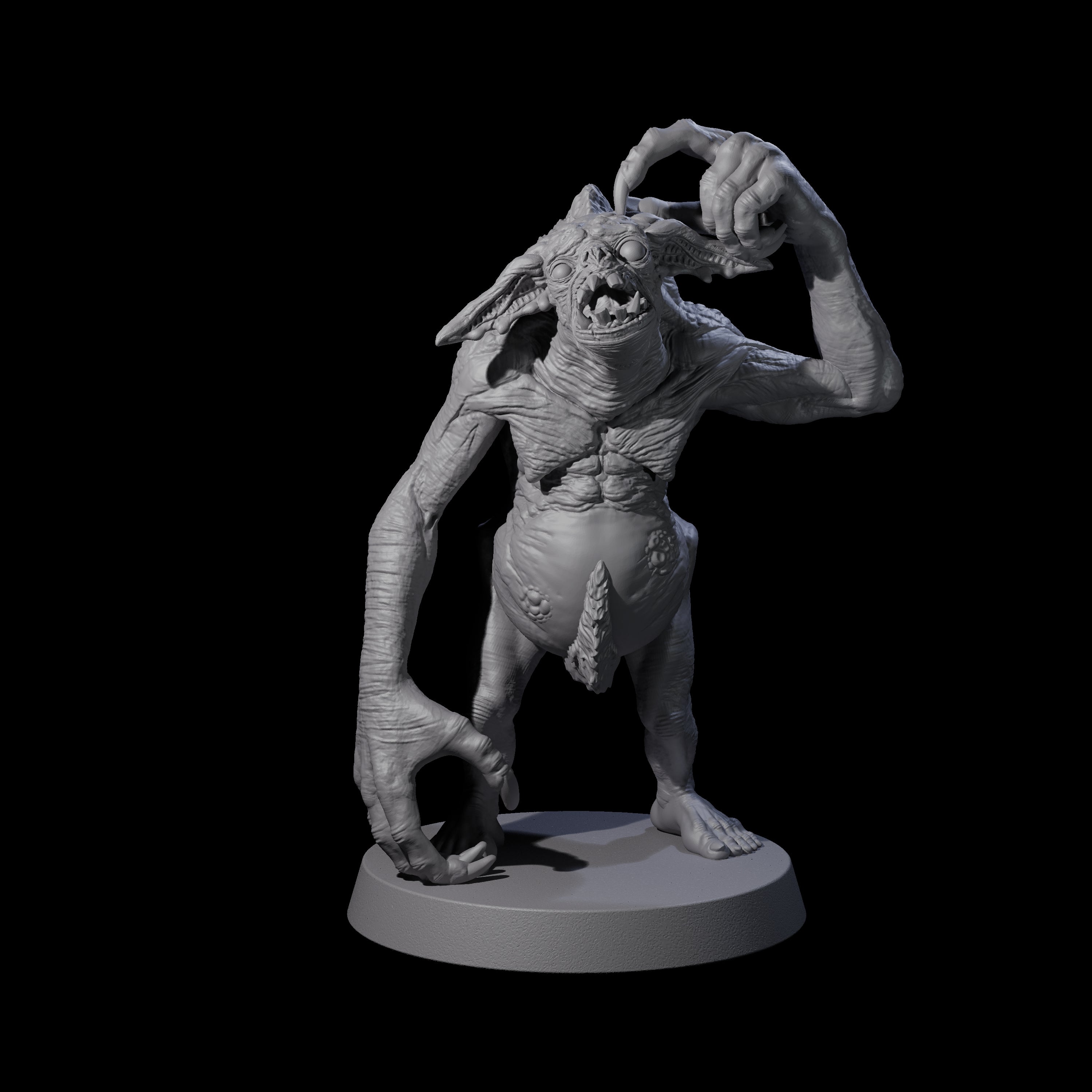 Knuckle Dragger Dretch B Miniature for Dungeons and Dragons, Pathfinder or other TTRPGs