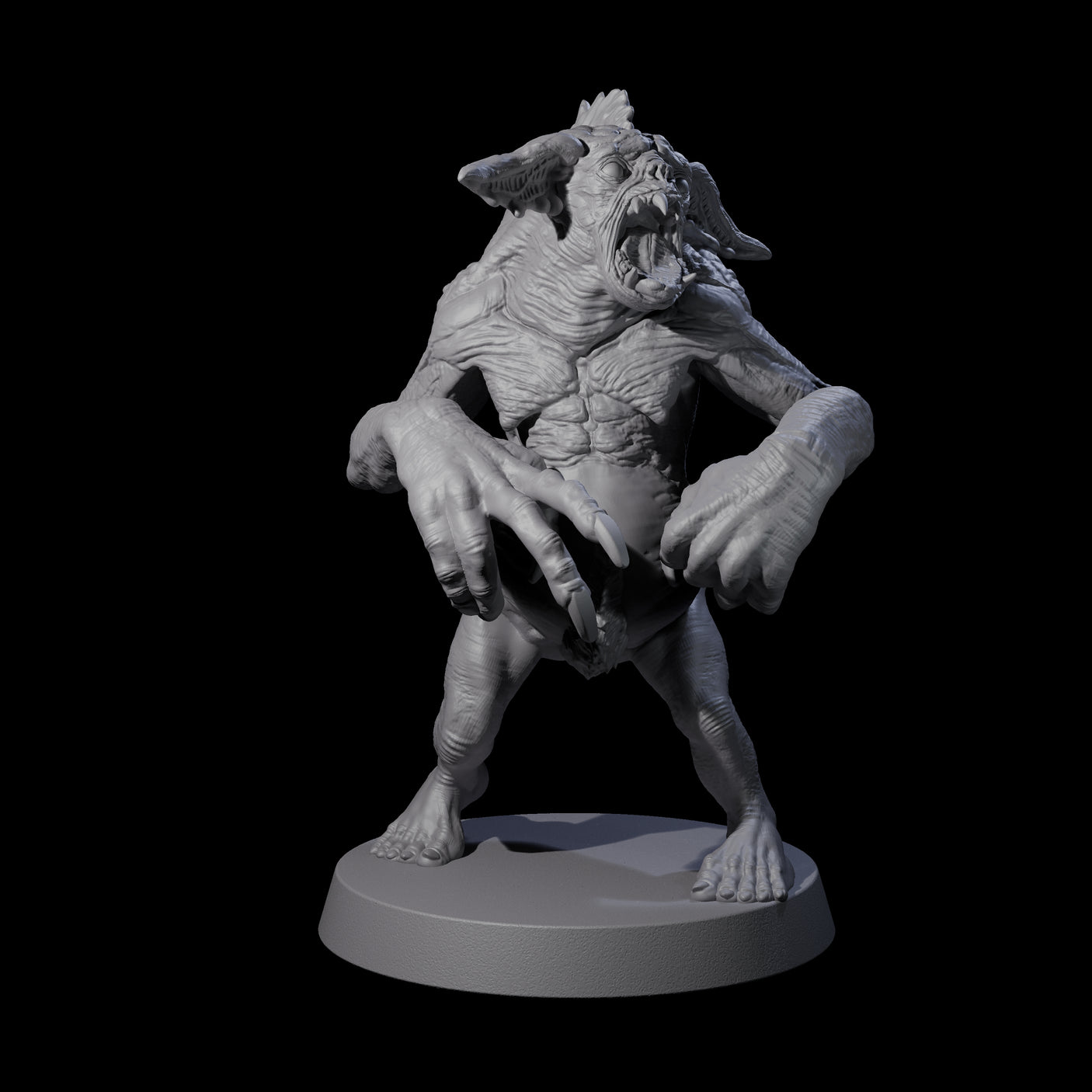 Knuckle Dragger Dretch D Miniature for Dungeons and Dragons, Pathfinder or other TTRPGs