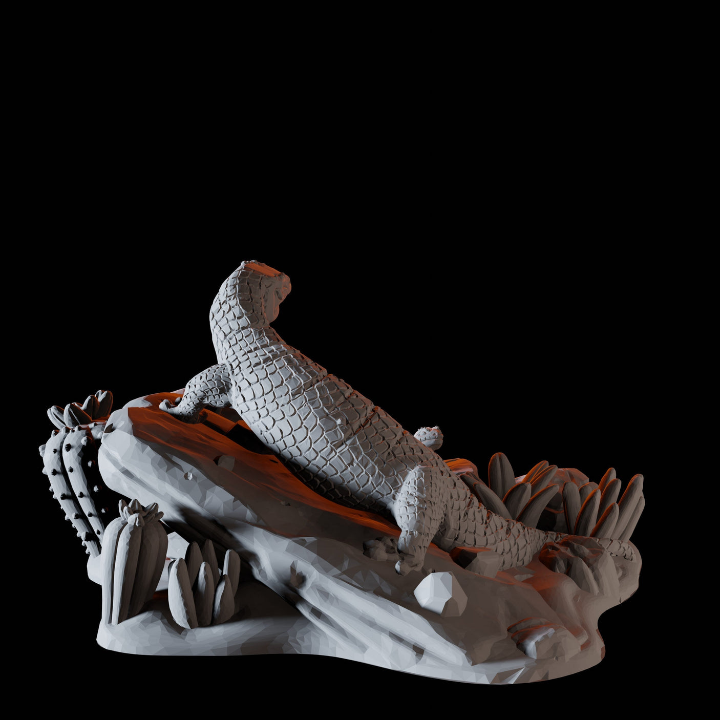 Komodo Dragon Miniature for Dungeons and Dragons, Pathfinder or other TTRPGs