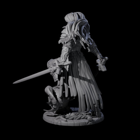 Lady Baudicea - Troll Slayer Fighter Miniature for Dungeons and Dragons, Pathfinder or other TTRPGs