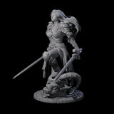 Lady Baudicea - Troll Slayer Fighter Miniature for Dungeons and Dragons, Pathfinder or other TTRPGs