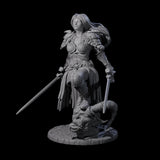 Lady Baudicea - Troll Slayer Fighter Miniature for Dungeons and Dragons, Pathfinder or other TTRPGs