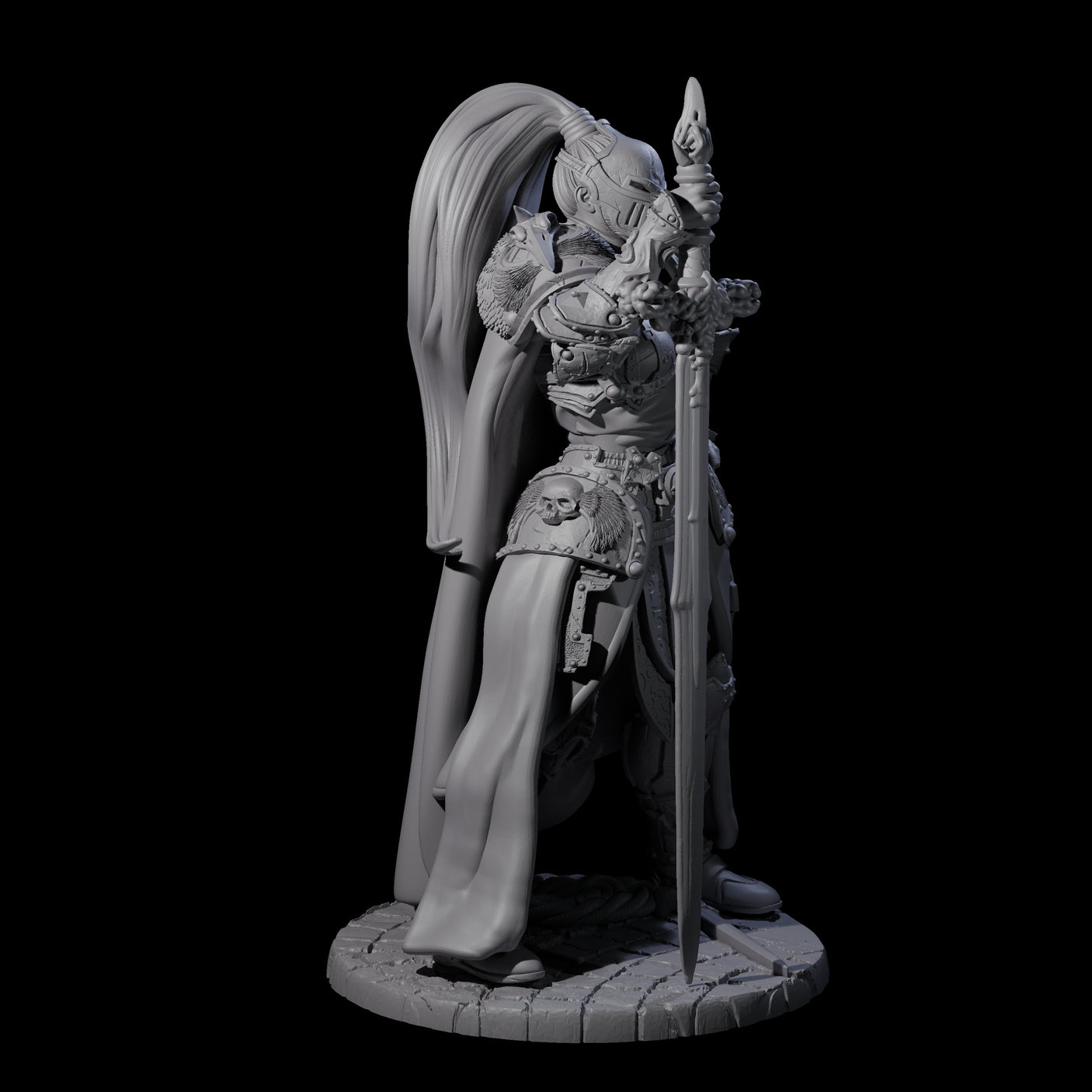 Lady Guinevere - Heavy Armoured Fighter Miniature for Dungeons and Dragons, Pathfinder or other TTRPGs