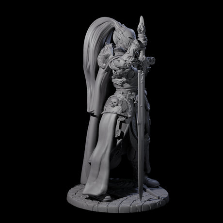 Lady Guinevere - Heavy Armoured Fighter Miniature for Dungeons and Dragons, Pathfinder or other TTRPGs