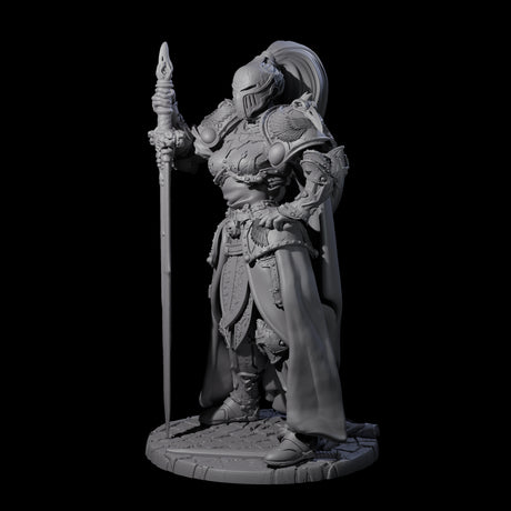 Lady Guinevere - Heavy Armoured Fighter Miniature for Dungeons and Dragons, Pathfinder or other TTRPGs