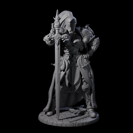 Lady Guinevere - Heavy Armoured Fighter Miniature for Dungeons and Dragons, Pathfinder or other TTRPGs