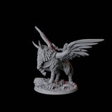 Lamassu Mounted Gnome Queen Miniature for Dungeons and Dragons, Pathfinder or other TTRPGs