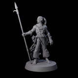 Land Living Merfolk Fisherman Miniature for Dungeons and Dragons, Pathfinder or other TTRPGs