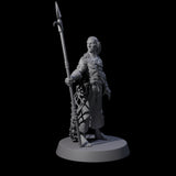 Land Living Merfolk Fisherman Miniature for Dungeons and Dragons, Pathfinder or other TTRPGs