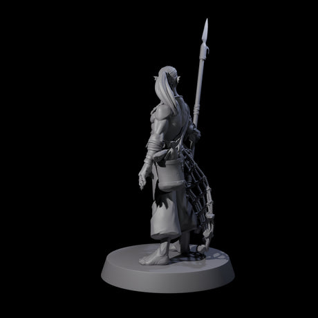 Land Living Merfolk Fisherman Miniature for Dungeons and Dragons, Pathfinder or other TTRPGs
