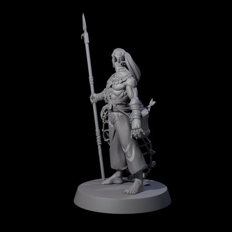 Land Living Merfolk Fisherman Miniature for Dungeons and Dragons, Pathfinder or other TTRPGs