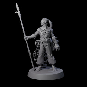 Land Living Merfolk Fisherman Miniature for Dungeons and Dragons, Pathfinder or other TTRPGs
