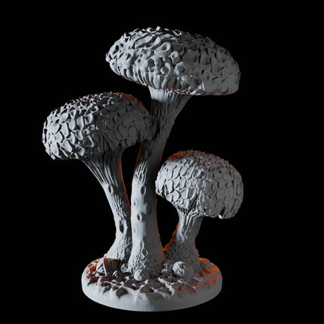 Large Mushrooms Miniature for Dungeons and Dragons, Pathfinder or other TTRPGs