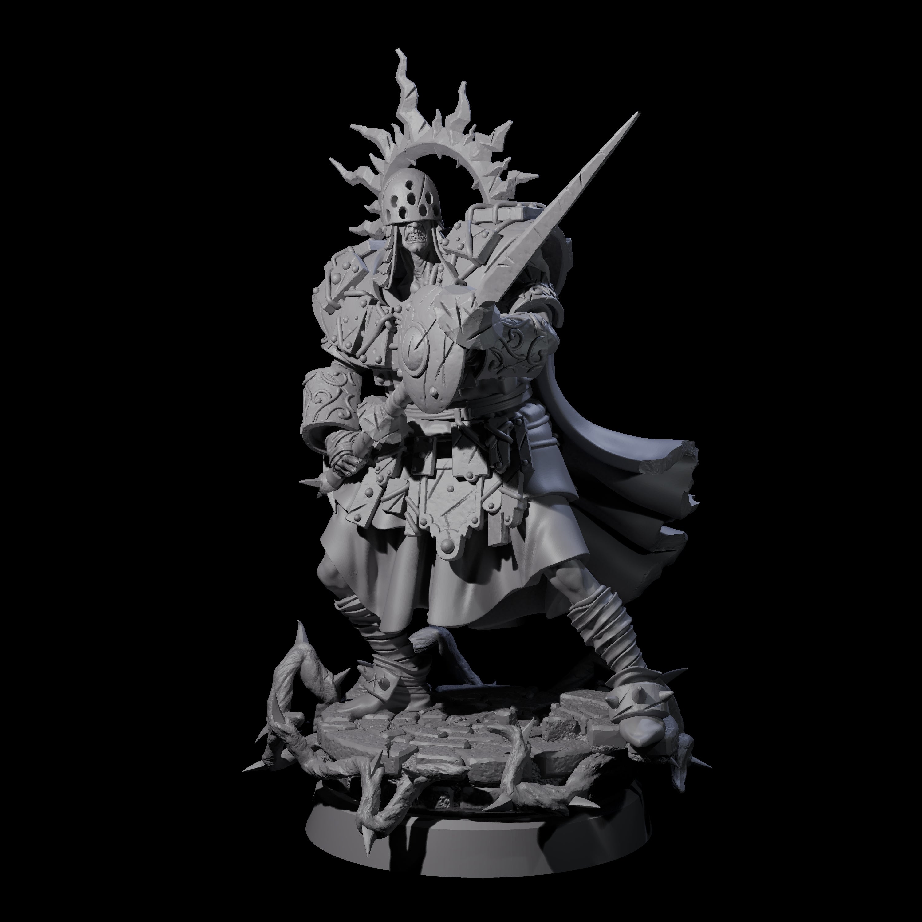 Last Stand Paladin Miniature for Dungeons and Dragons, Pathfinder or other TTRPGs