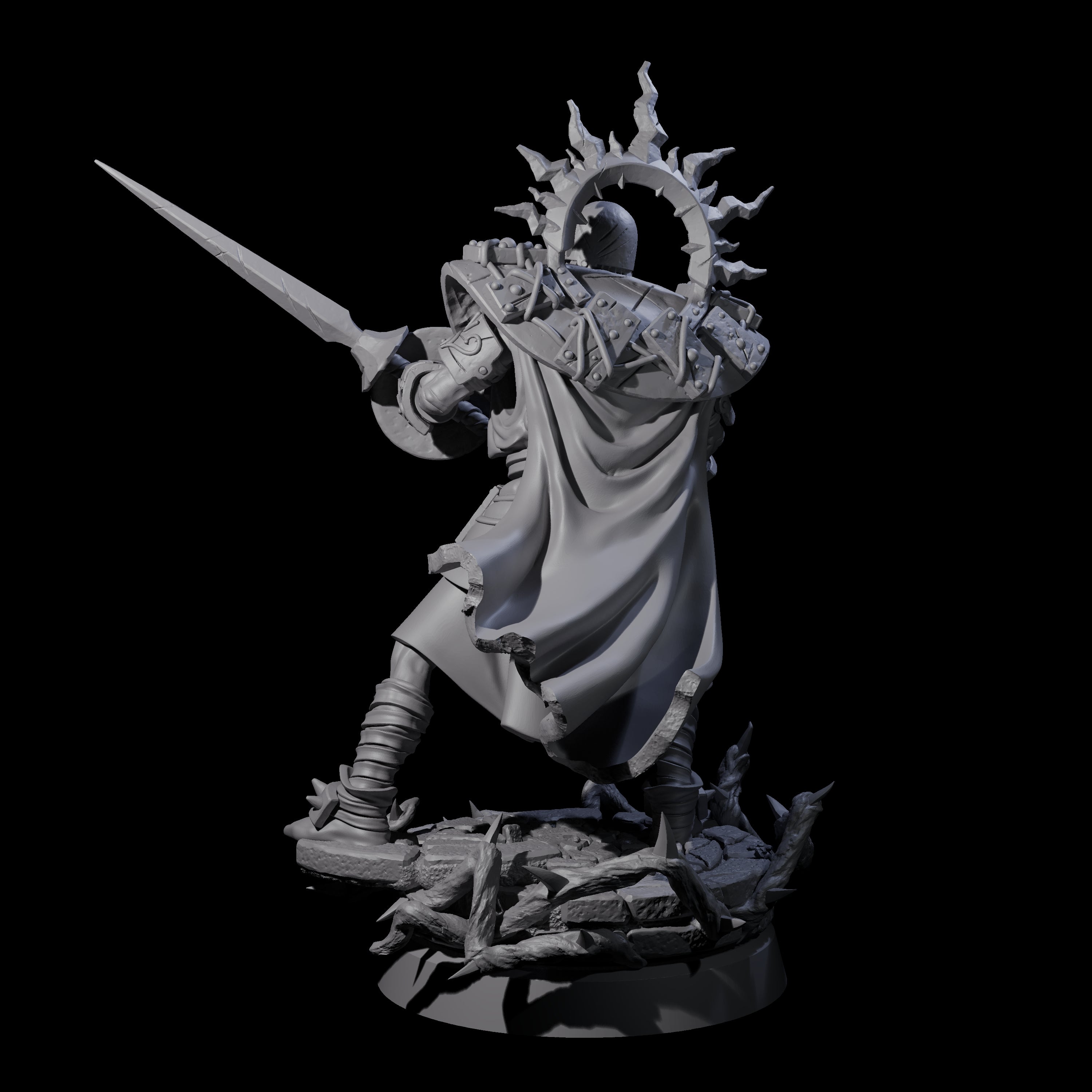 Last Stand Paladin Miniature for Dungeons and Dragons, Pathfinder or other TTRPGs