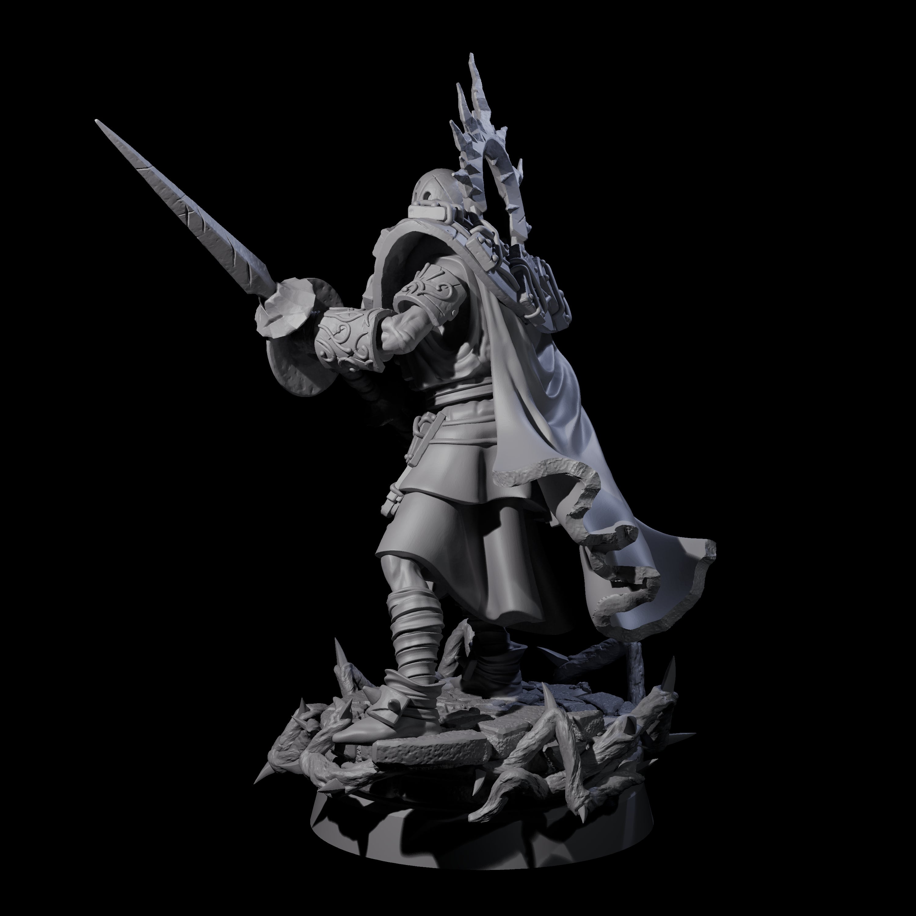 Last Stand Paladin Miniature for Dungeons and Dragons, Pathfinder or other TTRPGs