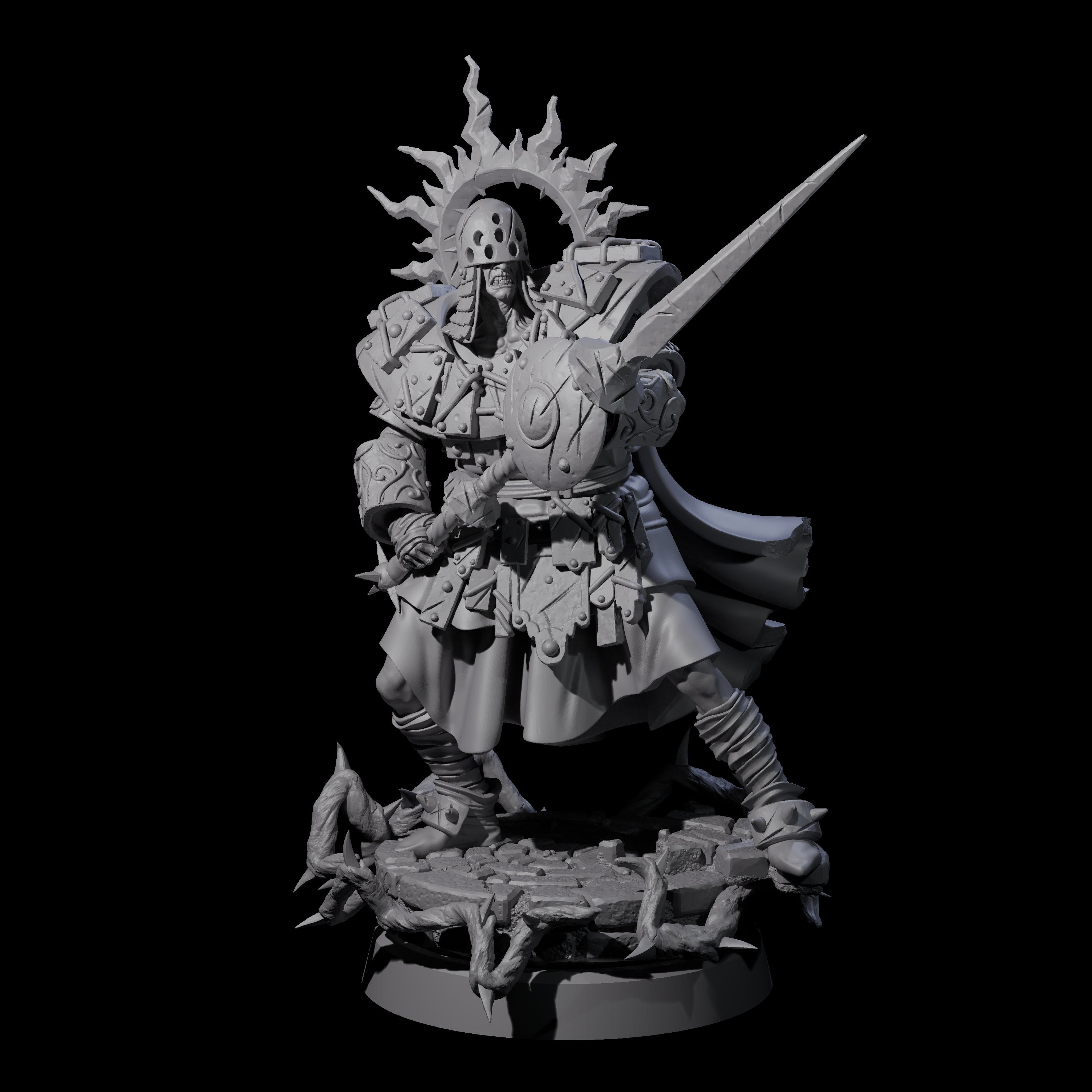 Last Stand Paladin Miniature for Dungeons and Dragons, Pathfinder or other TTRPGs