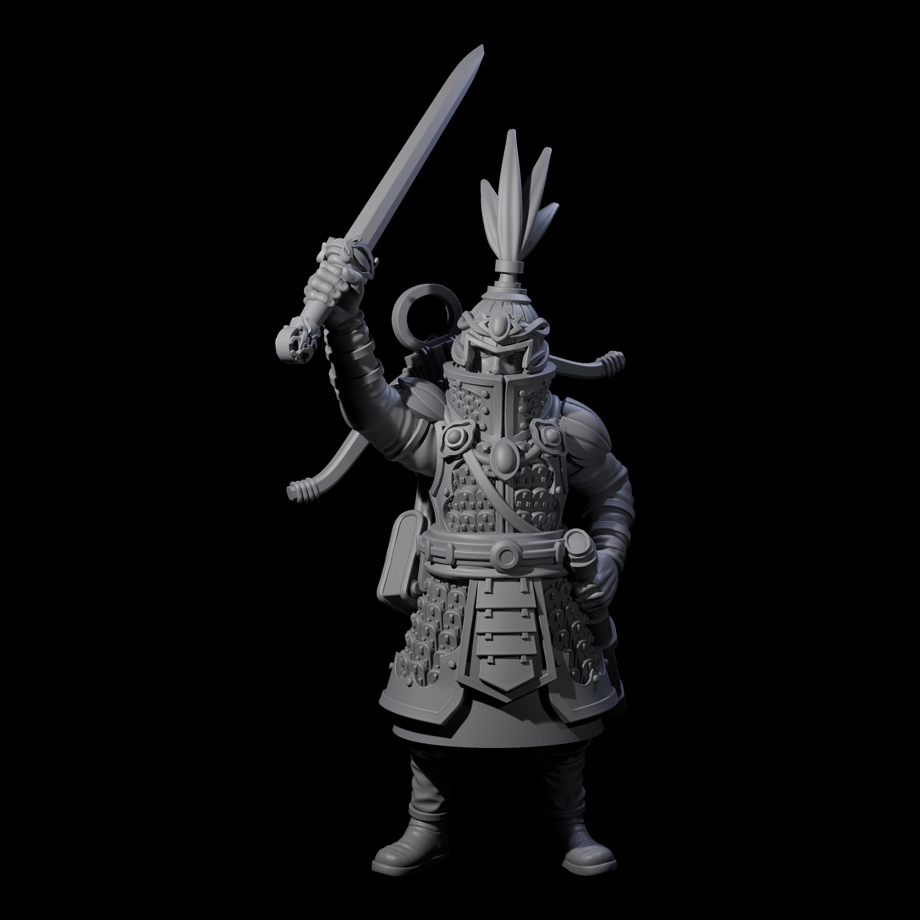 Leading Human Crossbow Captain Miniature for Dungeons and Dragons, Pathfinder or other TTRPGs