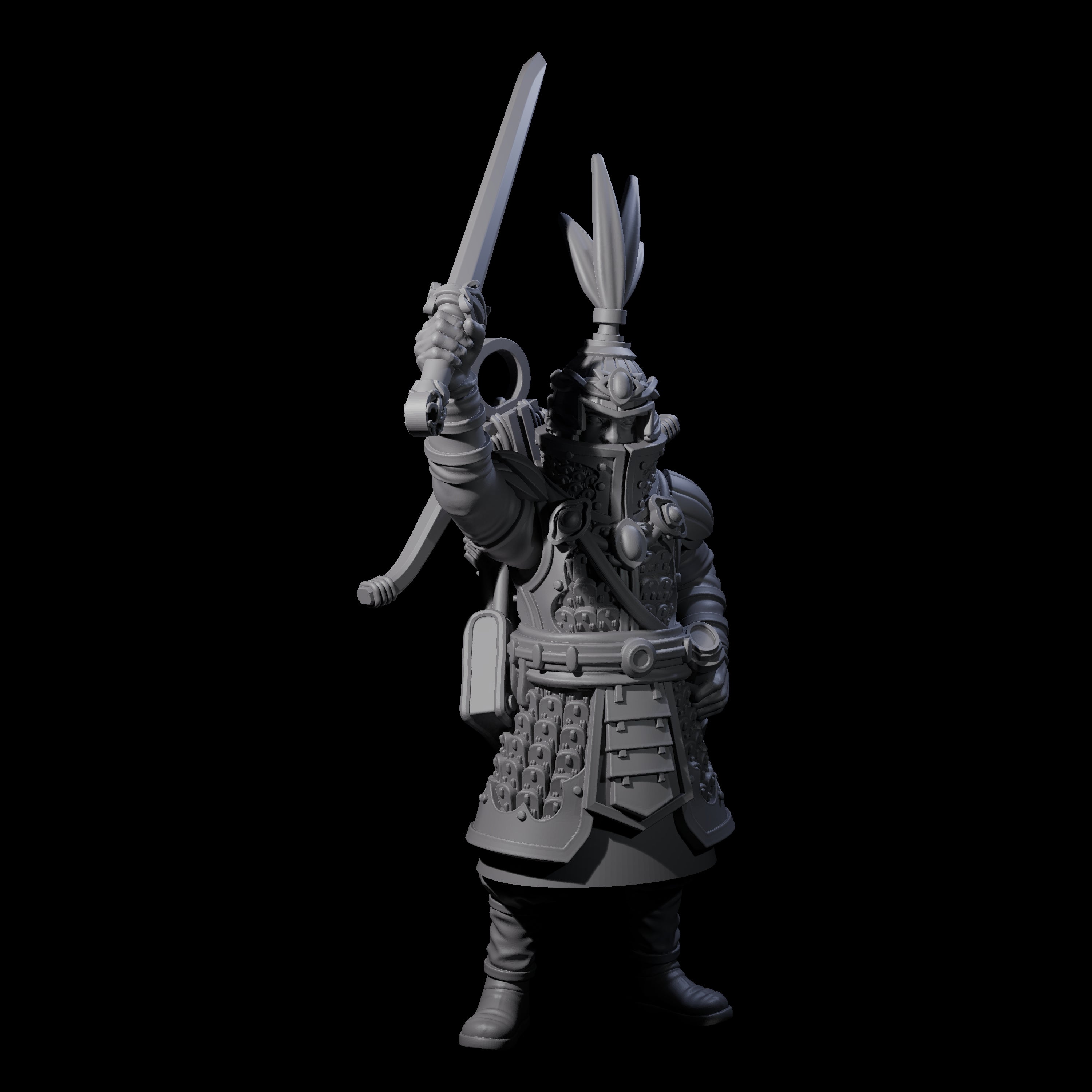 Leading Human Crossbow Captain Miniature for Dungeons and Dragons, Pathfinder or other TTRPGs