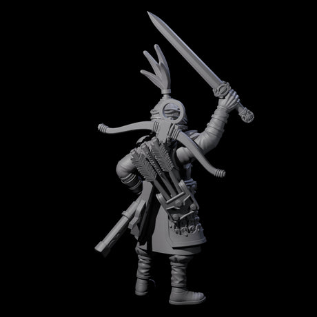 Leading Human Crossbow Captain Miniature for Dungeons and Dragons, Pathfinder or other TTRPGs