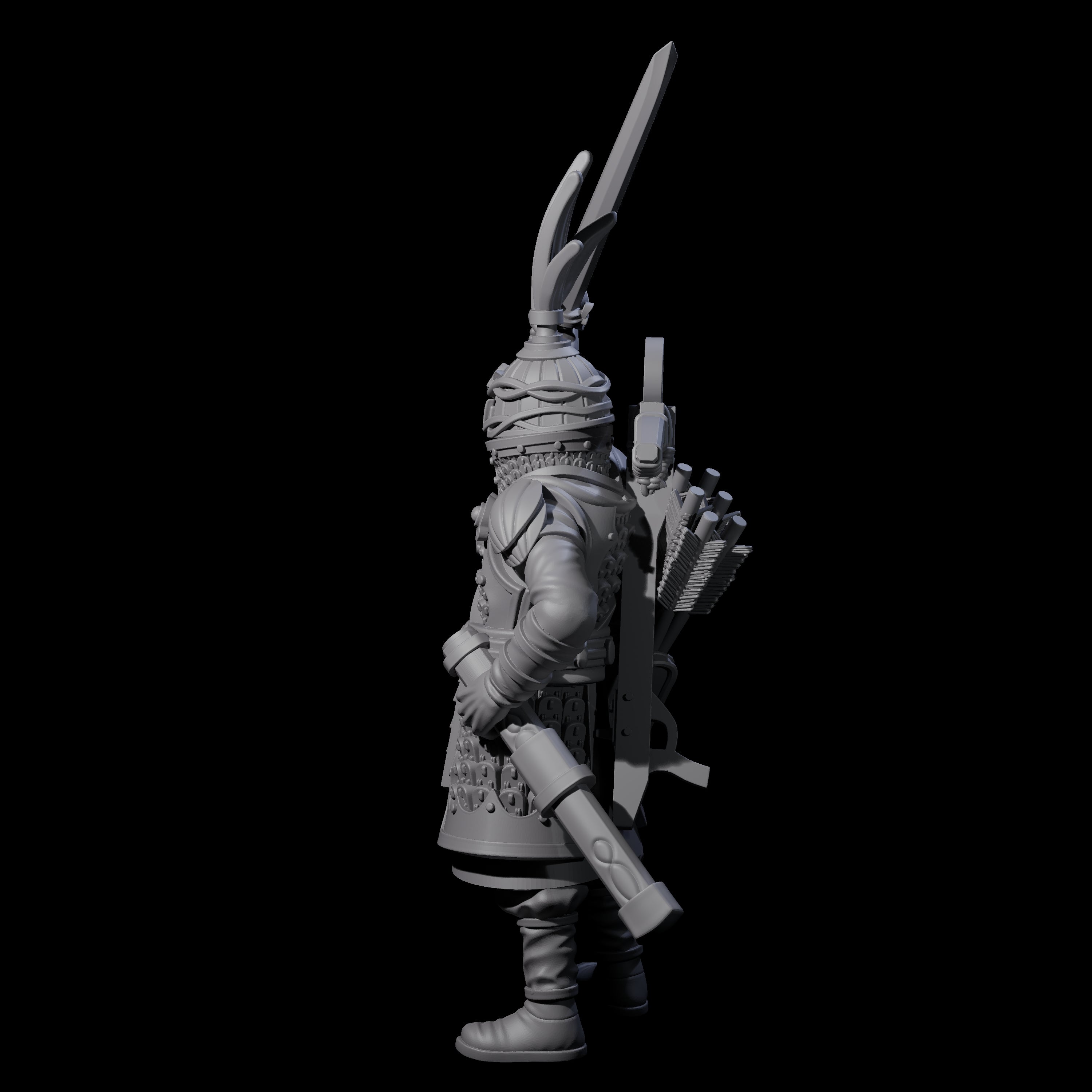 Leading Human Crossbow Captain Miniature for Dungeons and Dragons, Pathfinder or other TTRPGs