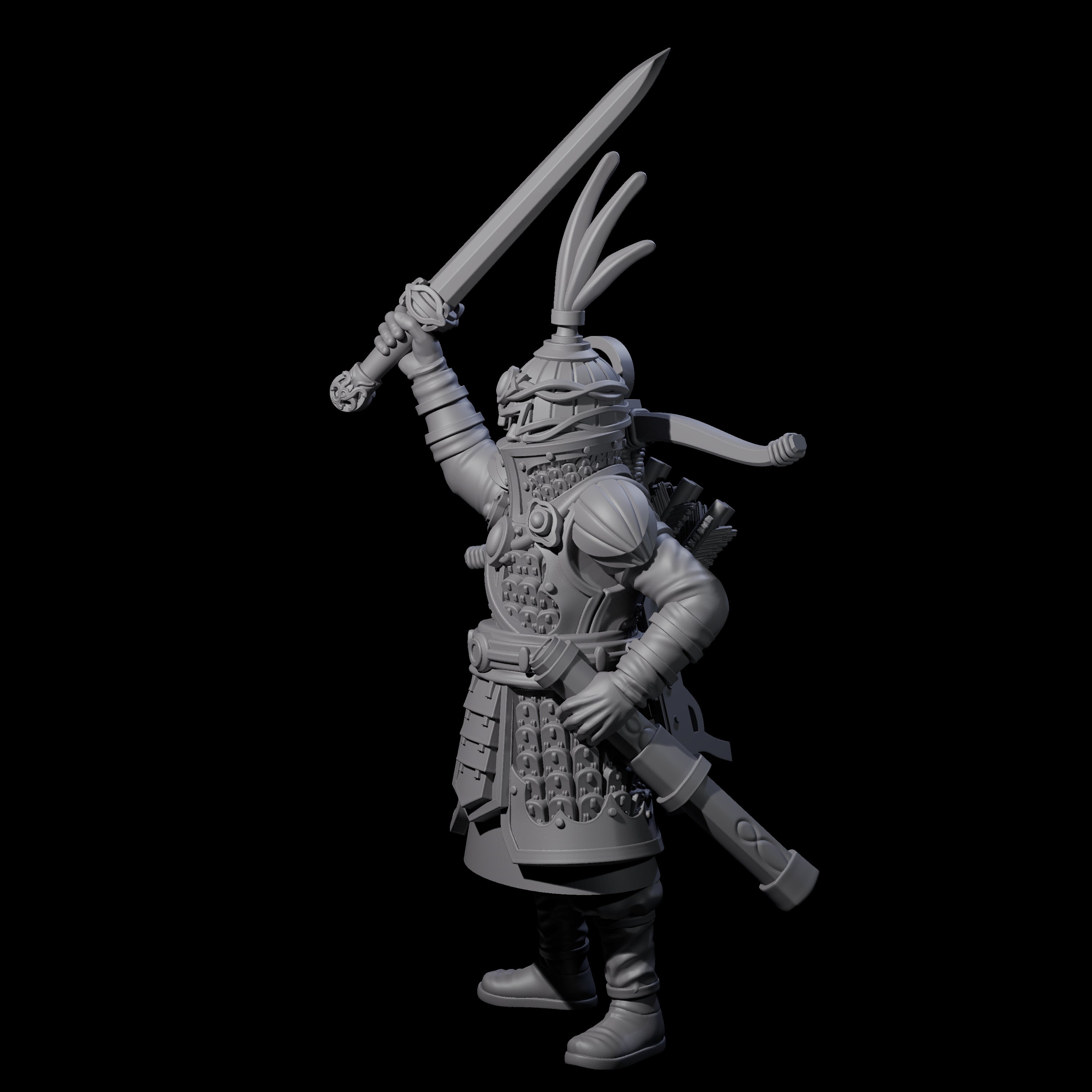 Leading Human Crossbow Captain Miniature for Dungeons and Dragons, Pathfinder or other TTRPGs