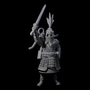 Leading Human Crossbow Captain Miniature for Dungeons and Dragons, Pathfinder or other TTRPGs