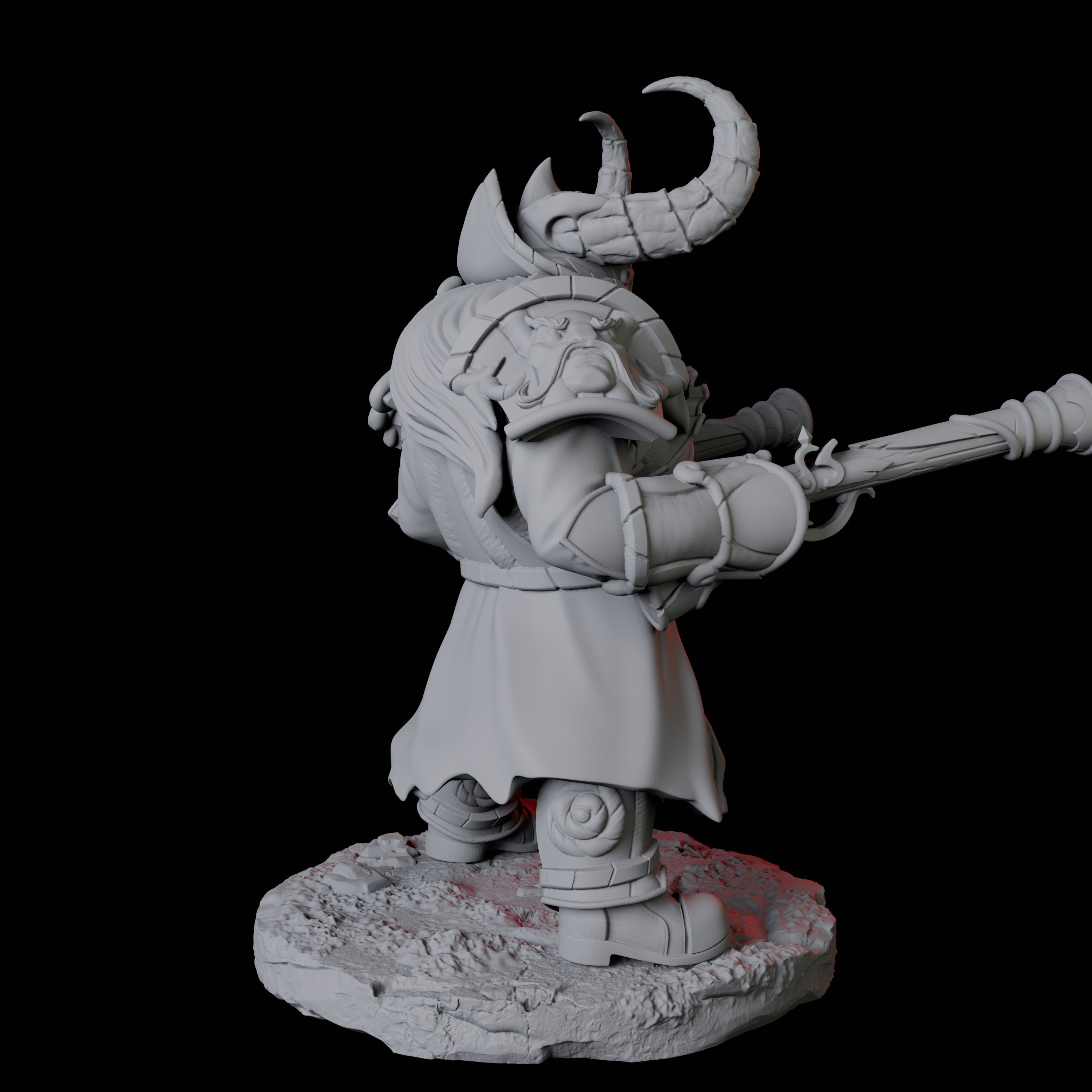 Leadspitter Rifleman A Miniature for Dungeons and Dragons, Pathfinder or other TTRPGs