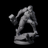 Leaning Elf Fighter Miniature for Dungeons and Dragons, Pathfinder or other TTRPGs