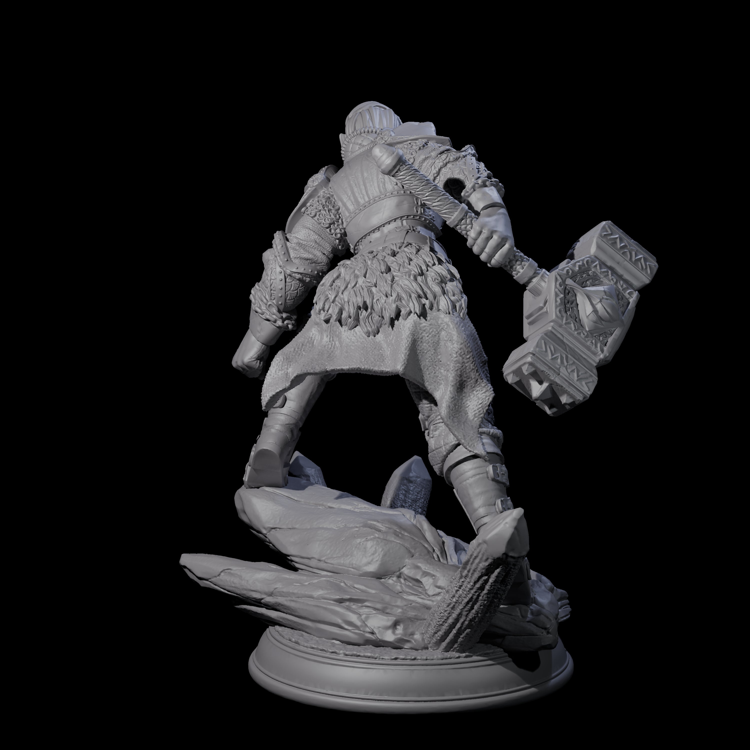 Leaning Elf Fighter Miniature for Dungeons and Dragons, Pathfinder or other TTRPGs