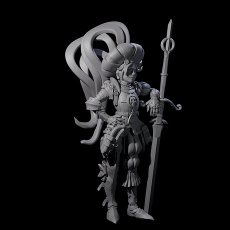 Leaning Fancy Guard Miniature for Dungeons and Dragons, Pathfinder or other TTRPGs