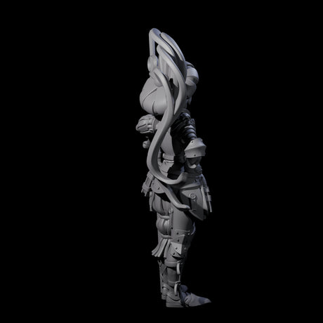 Leaning Fancy Guard Miniature for Dungeons and Dragons, Pathfinder or other TTRPGs