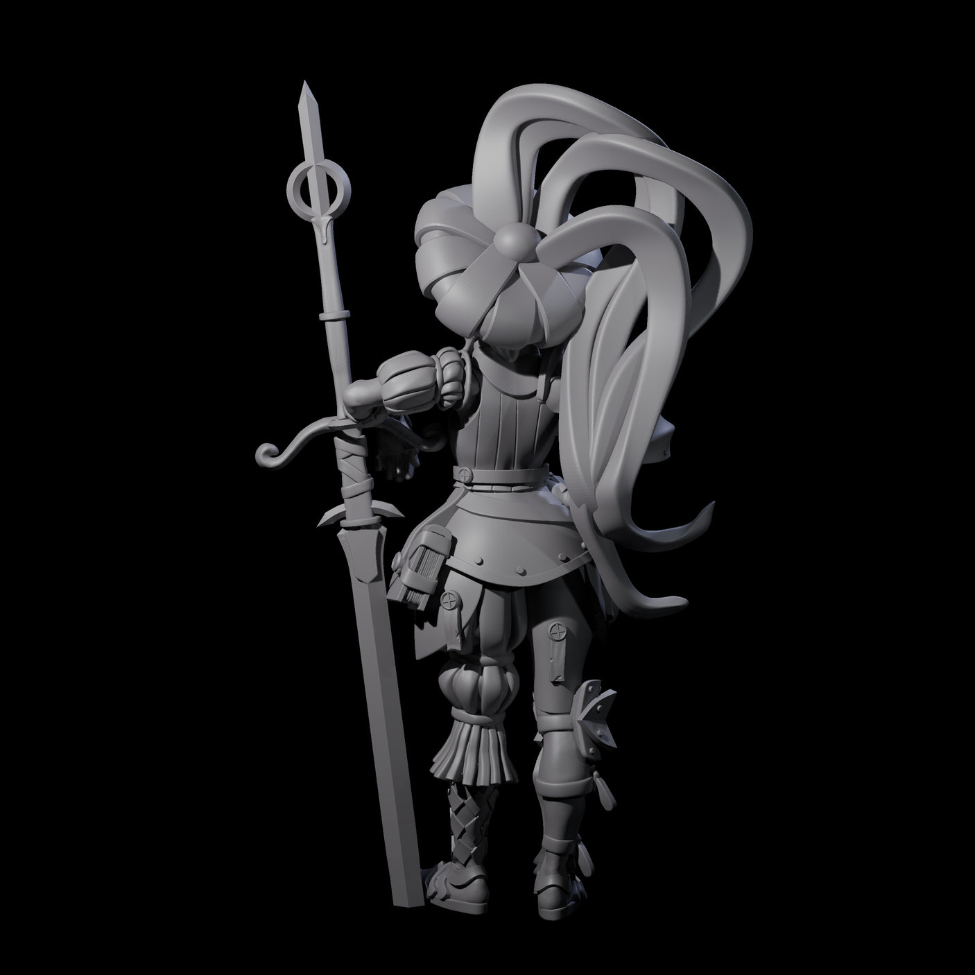 Leaning Fancy Guard Miniature for Dungeons and Dragons, Pathfinder or other TTRPGs