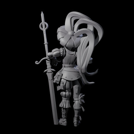Leaning Fancy Guard Miniature for Dungeons and Dragons, Pathfinder or other TTRPGs