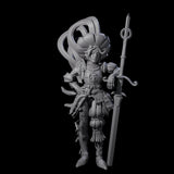 Leaning Fancy Guard Miniature for Dungeons and Dragons, Pathfinder or other TTRPGs