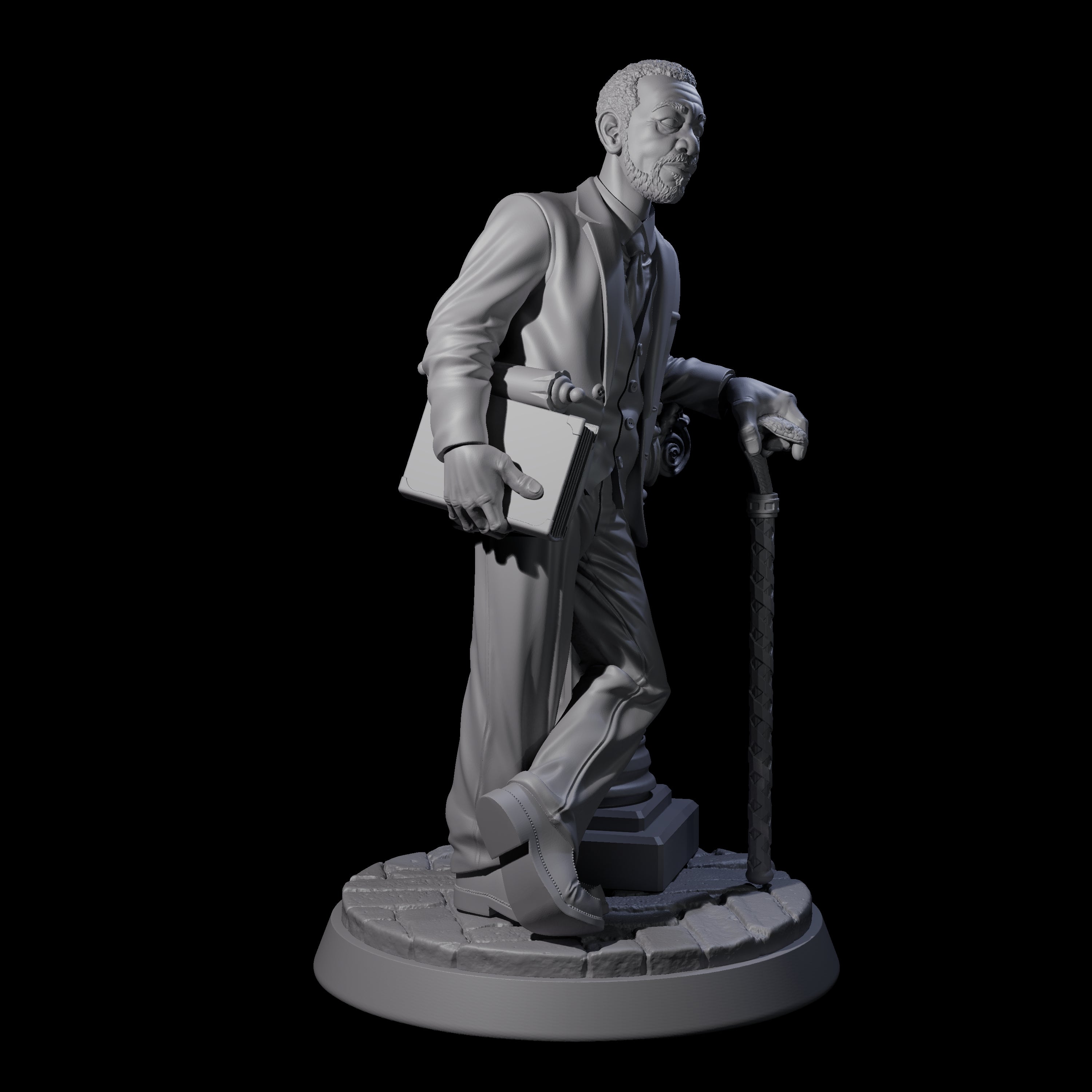 Leaning Gentleman Miniature for Dungeons and Dragons, Pathfinder or other TTRPGs