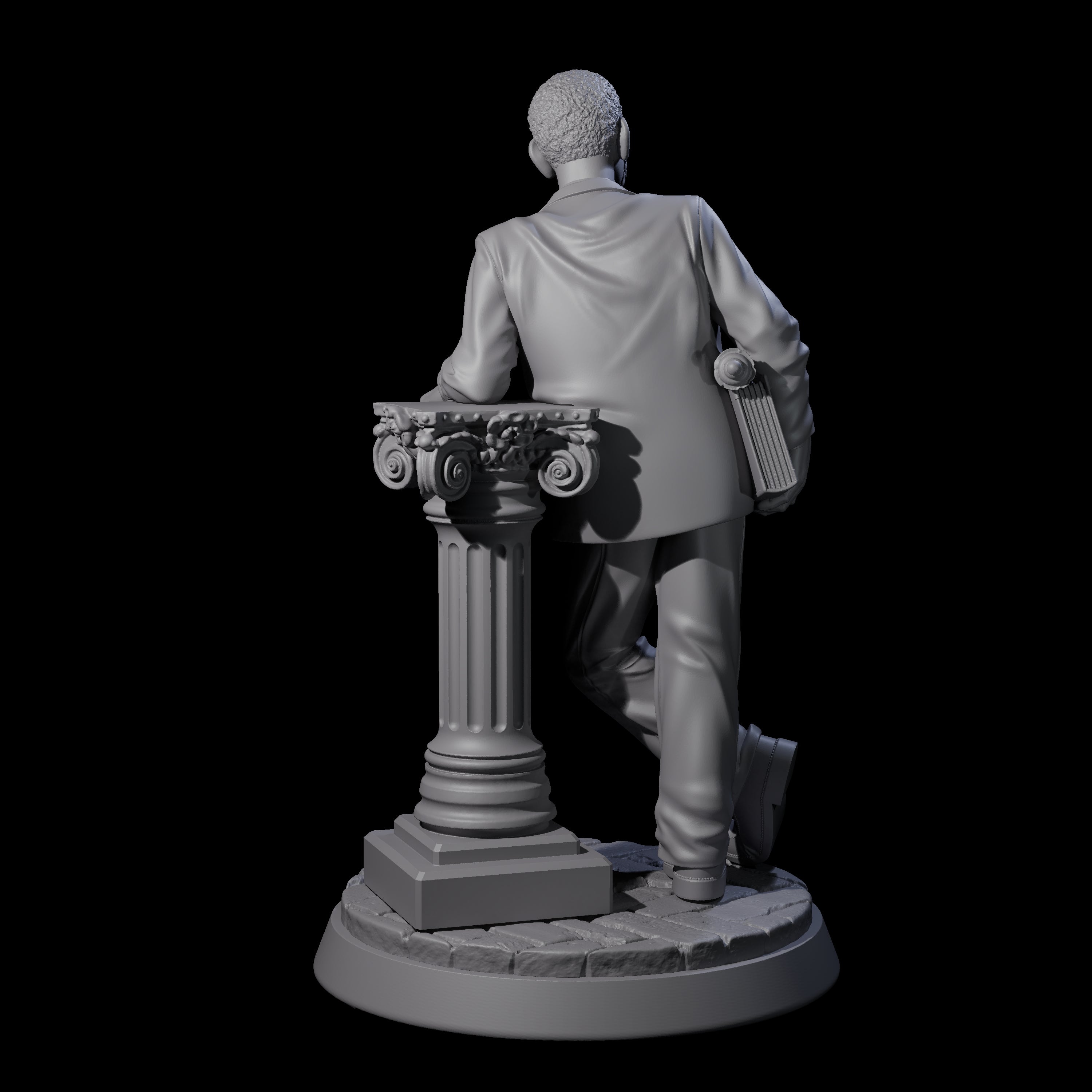 Leaning Gentleman Miniature for Dungeons and Dragons, Pathfinder or other TTRPGs