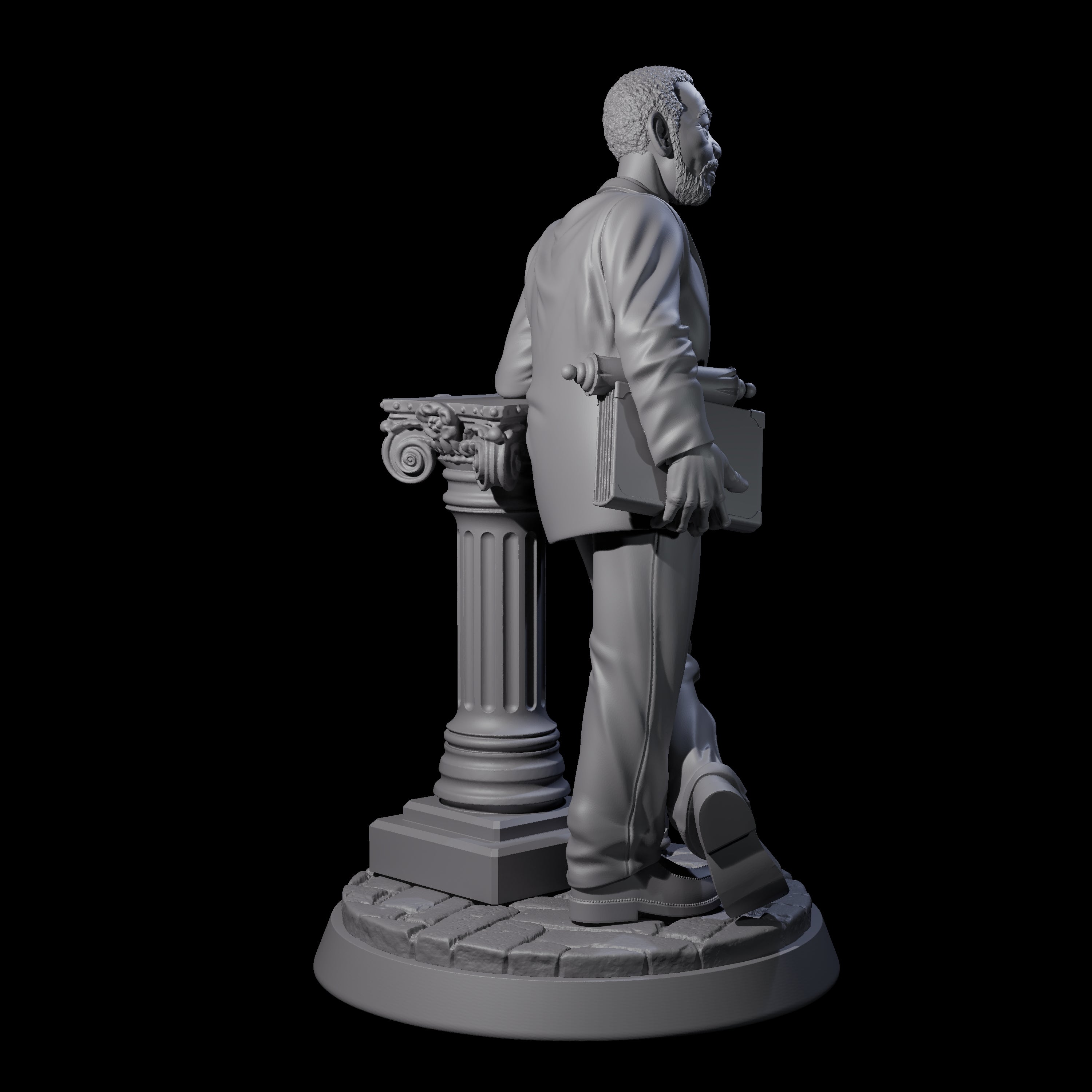 Leaning Gentleman Miniature for Dungeons and Dragons, Pathfinder or other TTRPGs