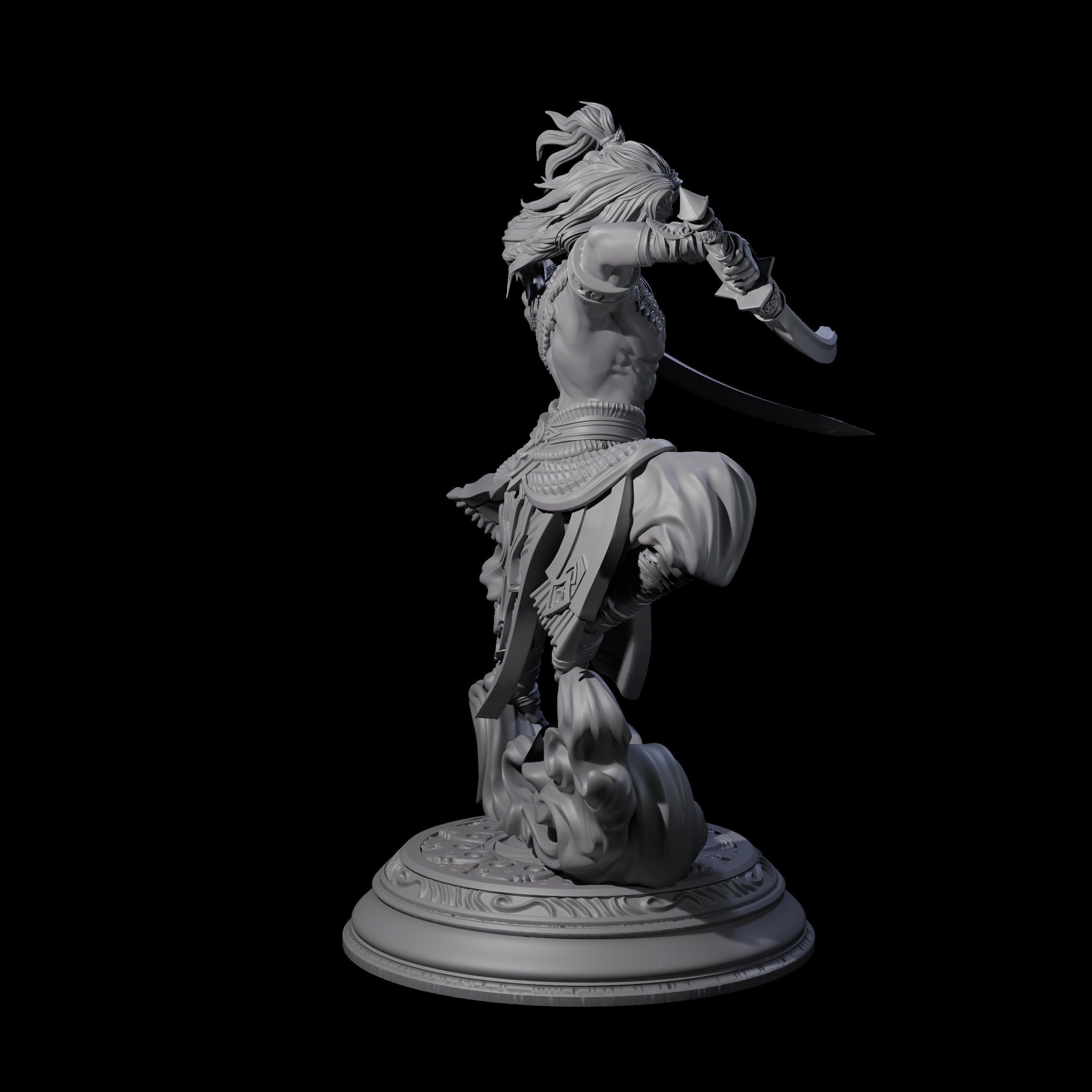 Leaping Air Elemental Monk Miniature for Dungeons and Dragons, Pathfinder or other TTRPGs