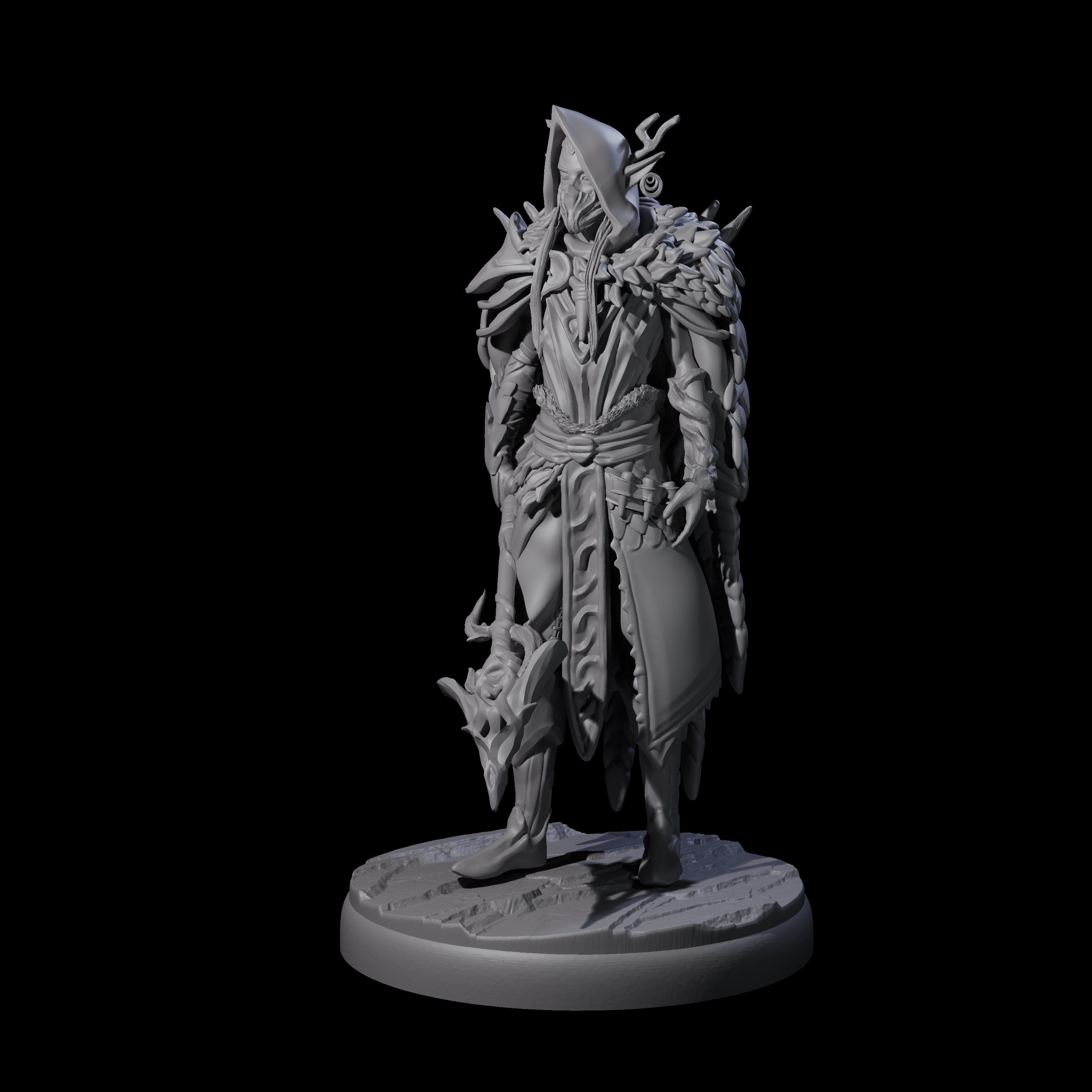 Leaping Dark Elf Underdark Guardian B Miniature for Dungeons and Dragons, Pathfinder or other TTRPGs