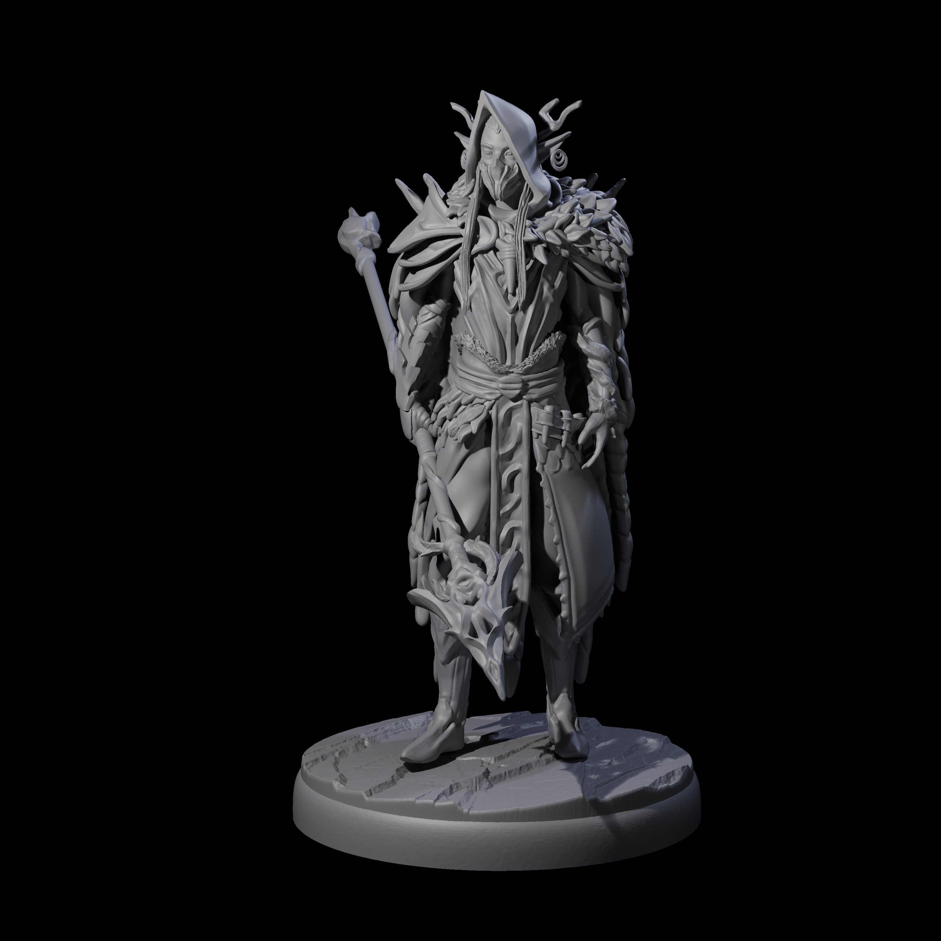 Leaping Dark Elf Underdark Guardian B Miniature for Dungeons and Dragons, Pathfinder or other TTRPGs