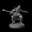 Leaping Dark Elf Underdark Guardian C Miniature for Dungeons and Dragons, Pathfinder or other TTRPGs